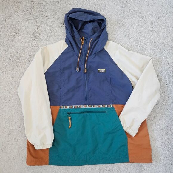 L.L.Bean | Mountain Classic Anorak Multi Teal Indigo Packable Jacket, Womens 2X - Picture 2 of 8